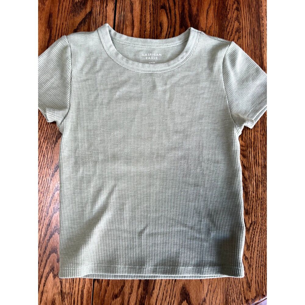 american eagle small womens crop top blue